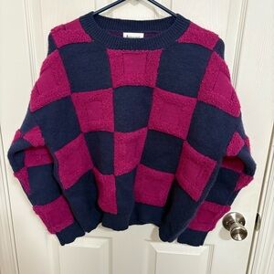 &merci checkered sweater